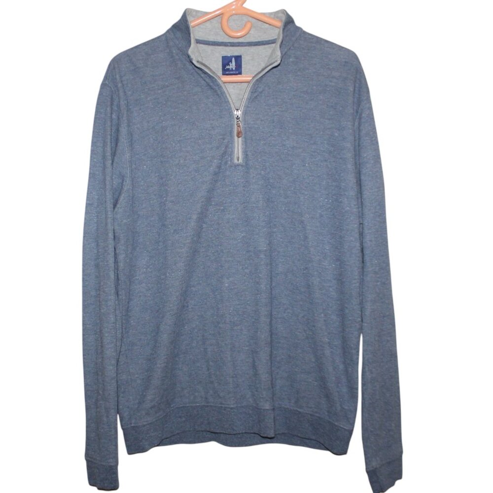 JOHNNIE-O Sully 1/4 Zip Pullover Sz L Laguna Blue Performance Shirt Beach Preppy